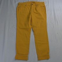 NEW LOFT 12 Modern Skinny Yellow Stretch Denim Womens Jeans - £19.65 GBP