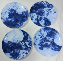 Sur La Table Blue Marble Swirl Melamine Salad Plate About 7 1/4 Inches - $24.49