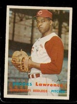 Vintage 1957 Baseball Trading Card Topps #66 Brooks Lawrence Cincinnati Redlegs - £9.86 GBP