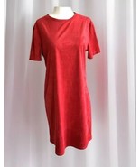 Zara Tralufac Red Shift Velvet Mini Dress Women’s Size M Short Sleeves A... - $21.55 CAD