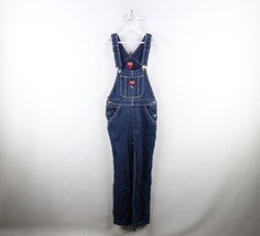 Vintage Dickies Womens XS Distressed Spell Out Denim Jean Overalls Bibs ... - £46.89 GBP
