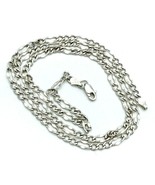 Sterling Silver 925 MD28V MEXICO Signed DV Figaro Chain Necklace 19&quot; - £31.13 GBP