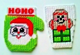 Handmade Needlepoint Plastic Canvas Holiday Mitten Gingerbread Pocket Buddy - £6.17 GBP