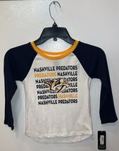 NASHVILLE PREDATORS Long Sleeve T-Shirt Toddler/Girls XS 4/5 New W/Tags ... - €14,43 EUR