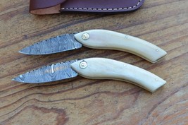 2 damascus 100% handmade beautiful folding knife From The Eagle Collection M0170 - £59.33 GBP