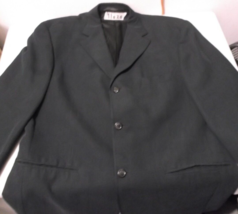 HAGGER BLACK LABEL BLACK FORMAL MEN&#39;S 3 BUTTON WEDDING PROM DRESS COAT 42R - $27.07