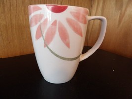 Corelle Coordinates Mug White with Pretty Pink Flowers Porcelain - £4.33 GBP