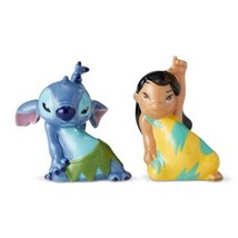 Walt Disney Lilo and Stitch Dancing Ceramic Salt &amp; Pepper Shakers Set NE... - £18.12 GBP