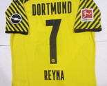 Giovanni Reyna Borussia Dortmund Match Slim Yellow Home Soccer Jersey 20... - $80.00