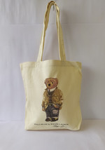 Polo Ralph Lauren Polo Bear Cotton Canvas Tote Bag WORLDWIDE SHIPPING FT... - $65.73