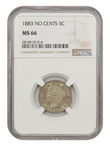 1883 5C Ngc MS66 (No Cents) - £387.91 GBP