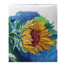 Betsy Drake Windy Sunflower Fleece Blanket - £50.77 GBP