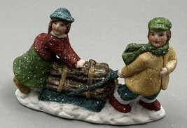 Enesco Couple Bringing Firewood Home  Ceramic Ornament/Free Standing 198... - £12.39 GBP