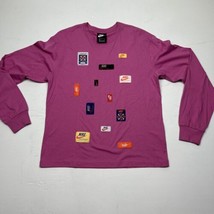 Nike Shirt Womens S Long Sleeve Pullover Pink Vintage Tags History Of Brand Logo - £10.98 GBP