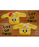 PatPat Looney Tunes Yellow Fuzzy Baby&#39;s Top 0-3 Months Embroidered Long ... - €23,72 EUR
