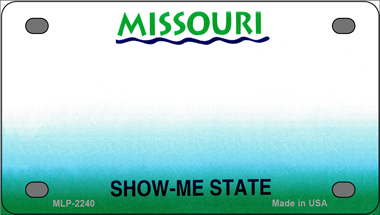 Missouri Blank Novelty Mini Metal License Plate Tag