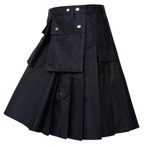 Scottish Handmade Utility Kilt Black Work wear Utility kilt for Working Men - £59.85 GBP