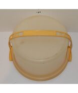 Tupperware Harvest Gold Handle Cake Taker Carrier Round Container 10&quot; 68... - $544.70 MXN