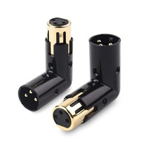 Cable Matters 2-Pack Adjustable Male to Female Right Angle XLR Adapter in Black  - £35.13 GBP