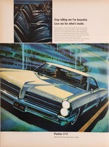 1965 Print Ad Pontiac 2+2 Two-Door Car with 421 Cubic Inch Engine Wide T... - $23.23