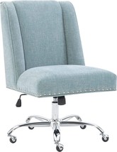 LINON Amzn0242 Clayton Aqua Office Chair, Metallic - £200.25 GBP
