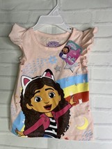 Gabby&#39;s Dollhouse Graphic Print Short Sleeve Tee T-Shirt Top Kids Girls 2T - £11.80 GBP