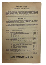 Vintage Sears Roebuck &amp; Co. Owners Guide for Kenmore Gas Ranges Stoves - $165.15 MXN