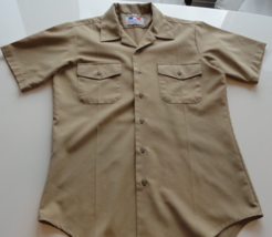 Flying Cross U.S. Navy Usn Tan Khaki Short Sleeve Shirt Uniform Size 43X29 - £19.78 GBP
