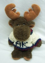 Alaskan Alaska Jointed Moose In Ak Sweater 8&quot; Plush Stuffed Animal Toy - £11.84 GBP