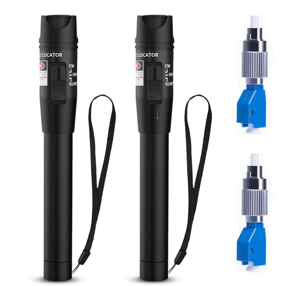 2Pcs Fiber Visual Fault Locator 30Mw + Fc/Lc Adapter Kit, Vfl 30Km Include - $44.97