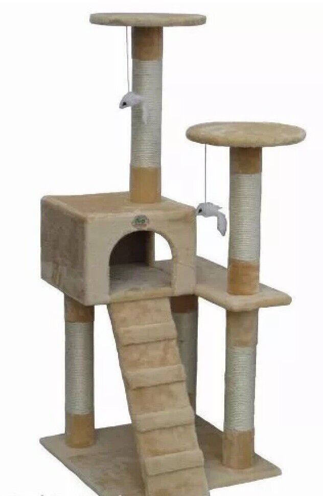 Go Pet Club Cat Tree Furniture Beige-Brand New-SHIPS N 24 HOURS - $88.07