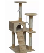 Go Pet Club Cat Tree Furniture Beige-Brand New-SHIPS N 24 HOURS - £70.14 GBP