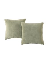 Morgan Home Velvet Square Decorative Pillow 2-Pack Size 18 X 18 Color Green - £35.04 GBP