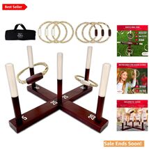 All-Weather Rustic Ring Toss Game - Portable Eco-Friendly Outdoor Entert... - $79.15