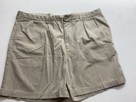 Polo Ralph Lauren Pleated Chino Shorts Mens 50 Beige Cotton Zipper Pockets - £18.17 GBP
