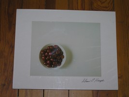 Shawn T. Harper Signed Photo of Small White Bowl of Cherries in White Mat Ready  - £7.30 GBP