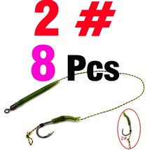 MNFT 8Pcs Carp Fishing Ready Tied Hair Chod Rigs Made Hair Combination Non-stick - £37.33 GBP
