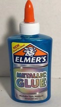 Elmer&#39;s Metallic Glue 5oz-Blue New (Great For Slime) - £4.96 GBP