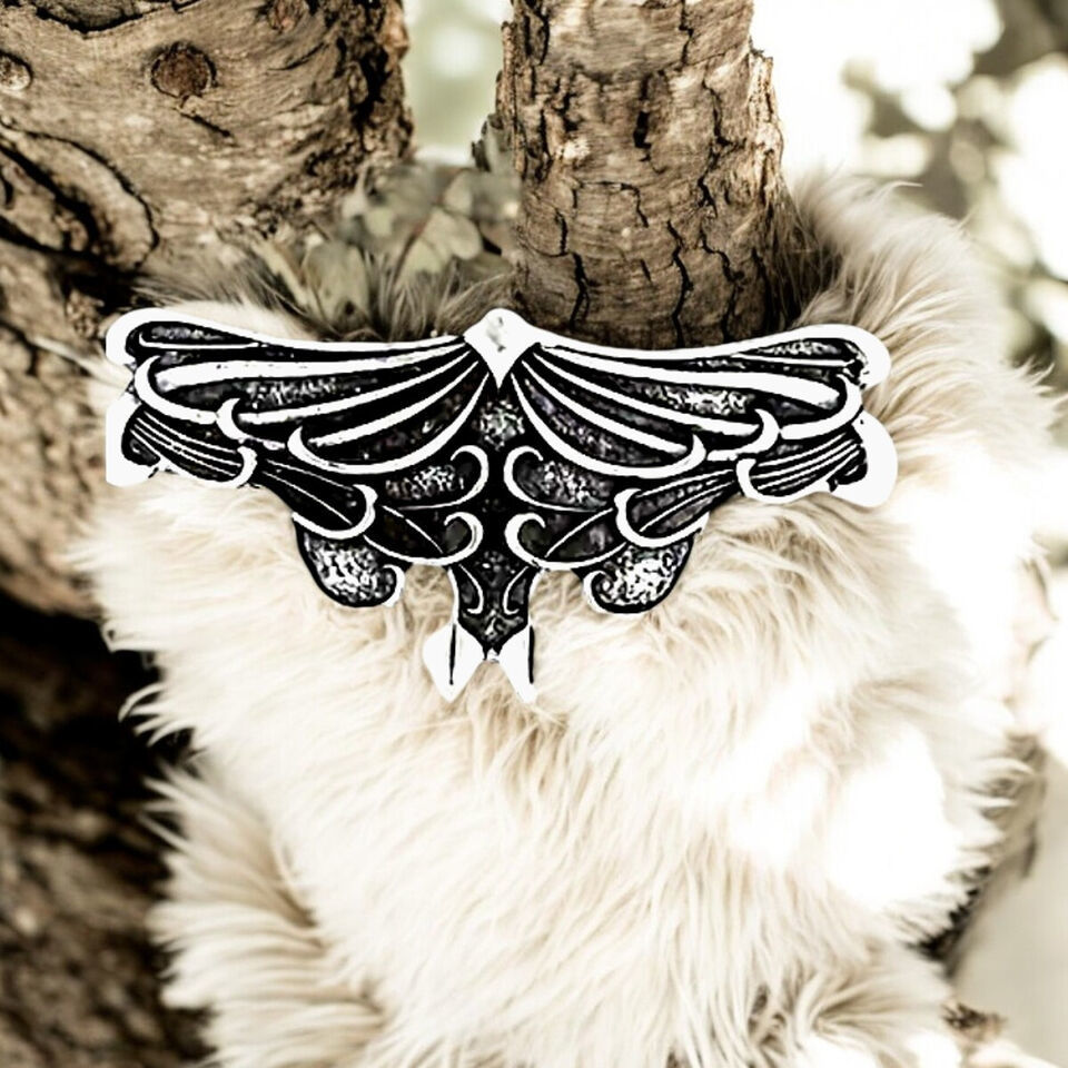 &quot;Elegant Moth Hair Clip – Gothic Barrette with Dark Aesthetic&quot; - $20.99
