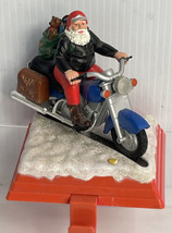 Biker Santa Plays Born To Be Wild Christmas Stocking Holder Motorcycle L... - £10.98 GBP