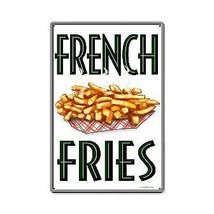 Past Time Signs RPC183 French Fries Food And Drink Metal Sign- 12 W X 18 H In. - £31.95 GBP