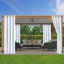 Waterproof Indoor/Outdoor Curtains For Patio - Thermal Insulated, Sun Blocking B - £78.68 GBP