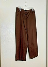 Christopher &amp; Banks Sz 6 Womens Brown Career Pants Flat Front Wrinkle Free - £9.30 GBP