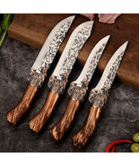 4 Pcs Forged Kitchen Chef Knife Set Stainless Steel Vegetable Fruit Knives - $1,022.23 MXN