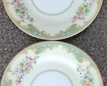 Two (2) NORITAKE China ~ 6.25&quot; Dessert Plates ~ GORDONA ~ Japan ~ Floral... - £17.65 GBP