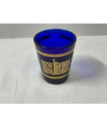 New York New York Las Vegas, NV Casino Cobalt Blue Souvenir Shot Glass - £7.67 GBP