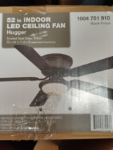 FOR PARTS ONLY- 5 Blades- Hugger 52&quot; LED Indoor Black Ceiling Fan with Light Kit - £18.94 GBP