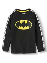 Batman Boys Long Sleeve Crew Shirt Size XX-LARGE (18) Yellow Batman Logo NEW - £10.03 GBP