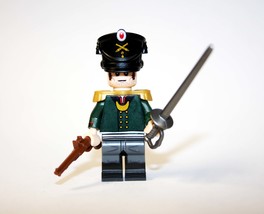 Building Block Russian Artillery Officer Napoleonic War Waterloo Minifigure US T - £5.98 GBP