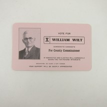 Political Campaign Election Card Darke County Ohio Commissioner William ... - $29.99